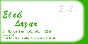 elek lazar business card